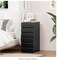 Modern Dresser Chest Storage Cabinet with Metal Sliding Rail, Metal Cabinet with 6 Drawers, 6-Layer Under Desk Storage Drawer for Living Room, Entryway, Office (Black)
